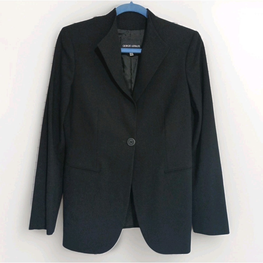 VTG Giorgio Armani Borgo 21 Italy Single Point Lapel 100% Wool Size IT42/US6 SM
